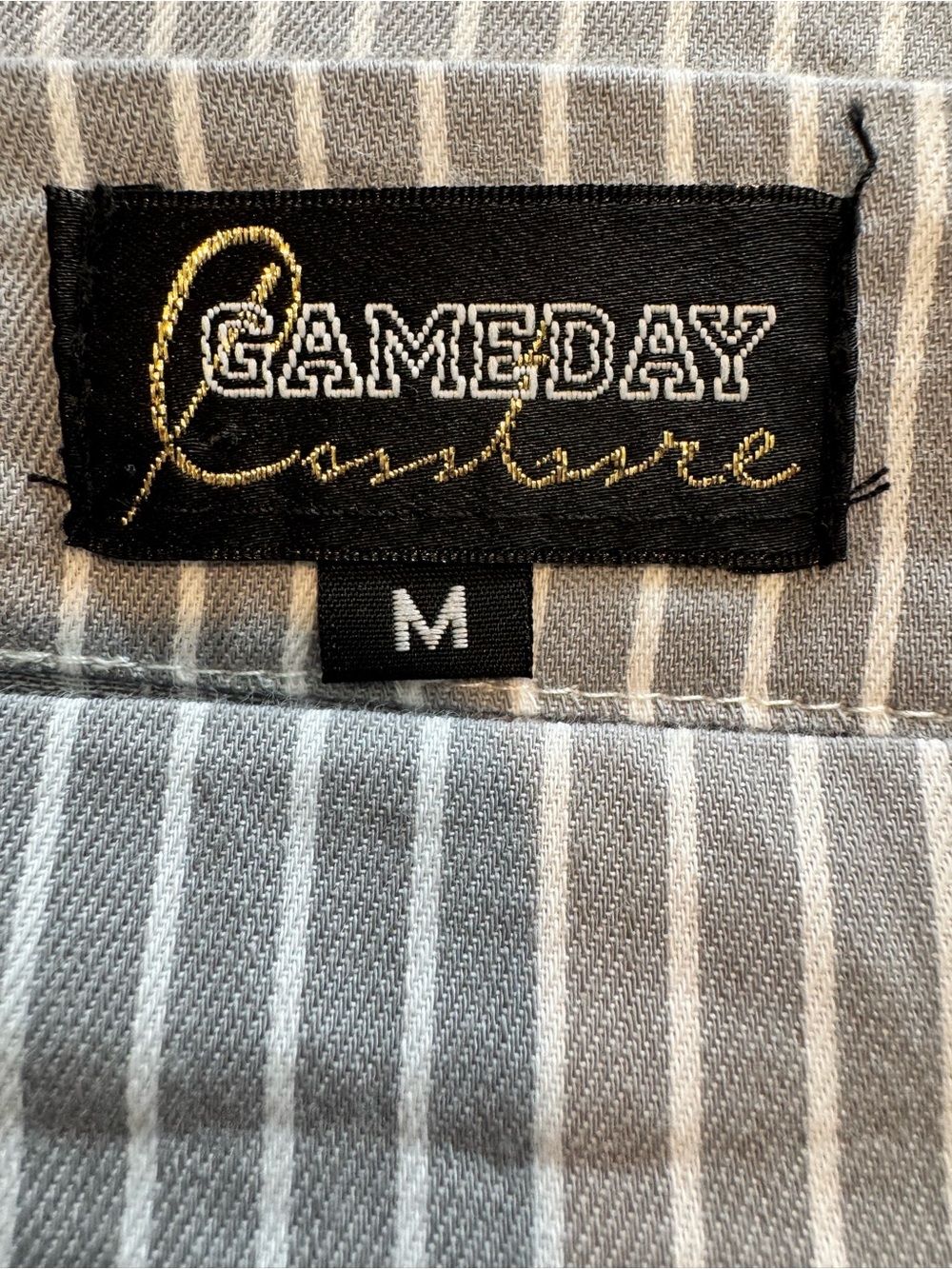 Clemson Tigers Gameday Couture Off Shoulder Striped Top M Gray White Cotton - Picture 3 of 10